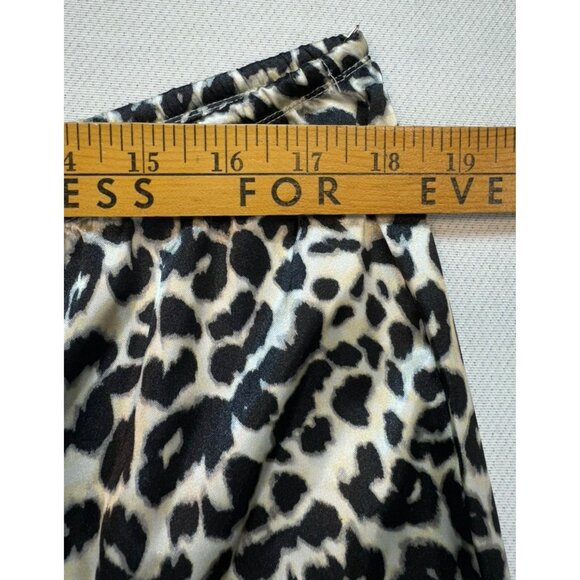 By Pink Womens Sleepwear Leopard Print Pajama Set Extra Large Black Tan - Picture 13 of 16